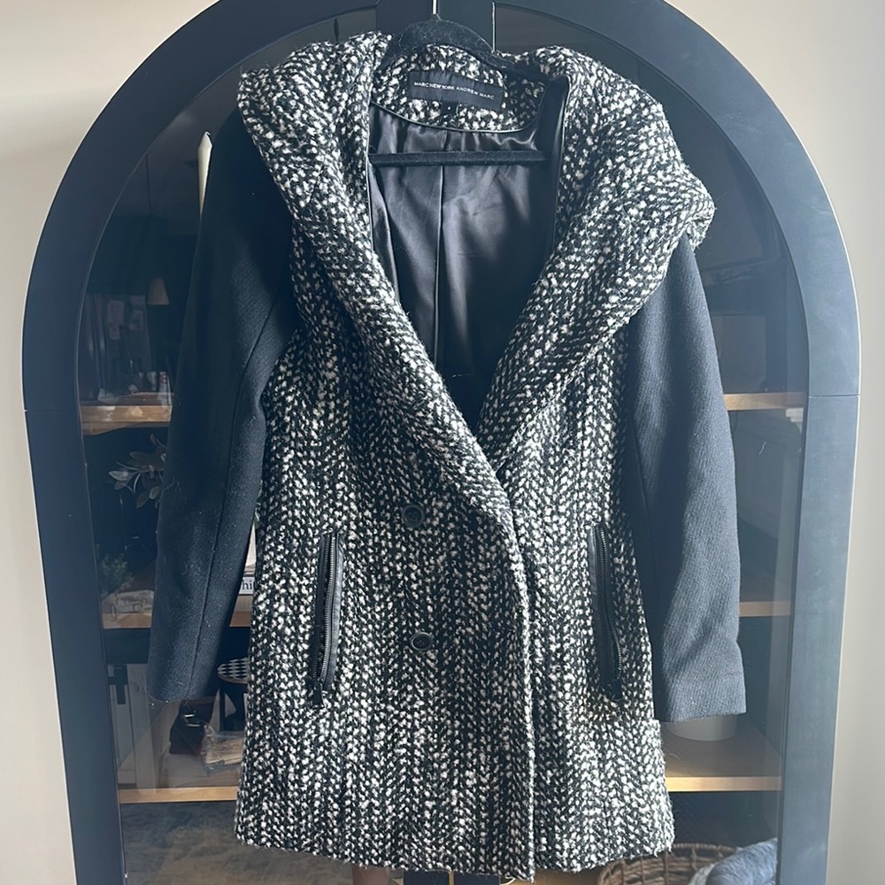 Andrew Marc Black and White Women's Coat
